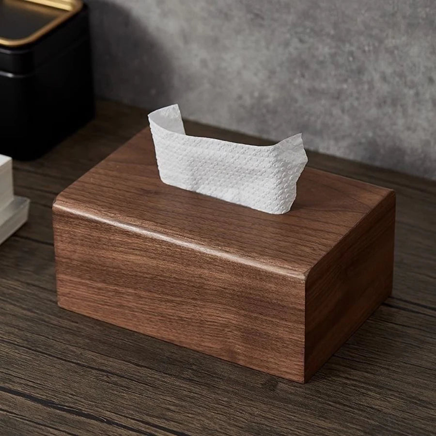 Walnut Tissue Box
