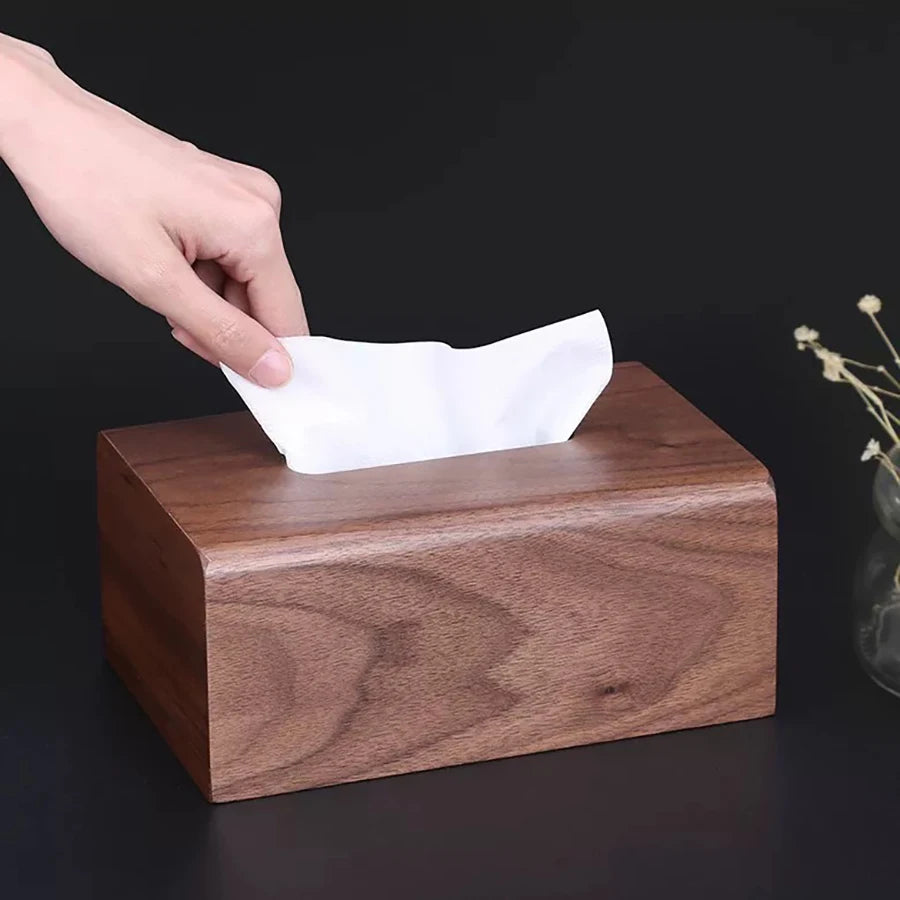 Walnut Tissue Box