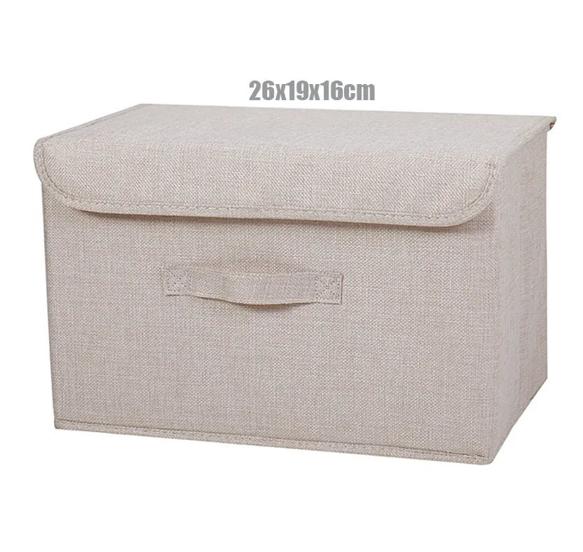 Linen Storage Basket with Lid