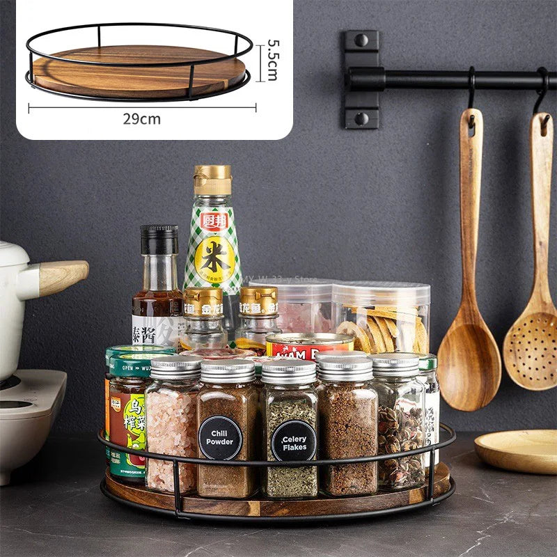 360° Wooden Rotating Organizer