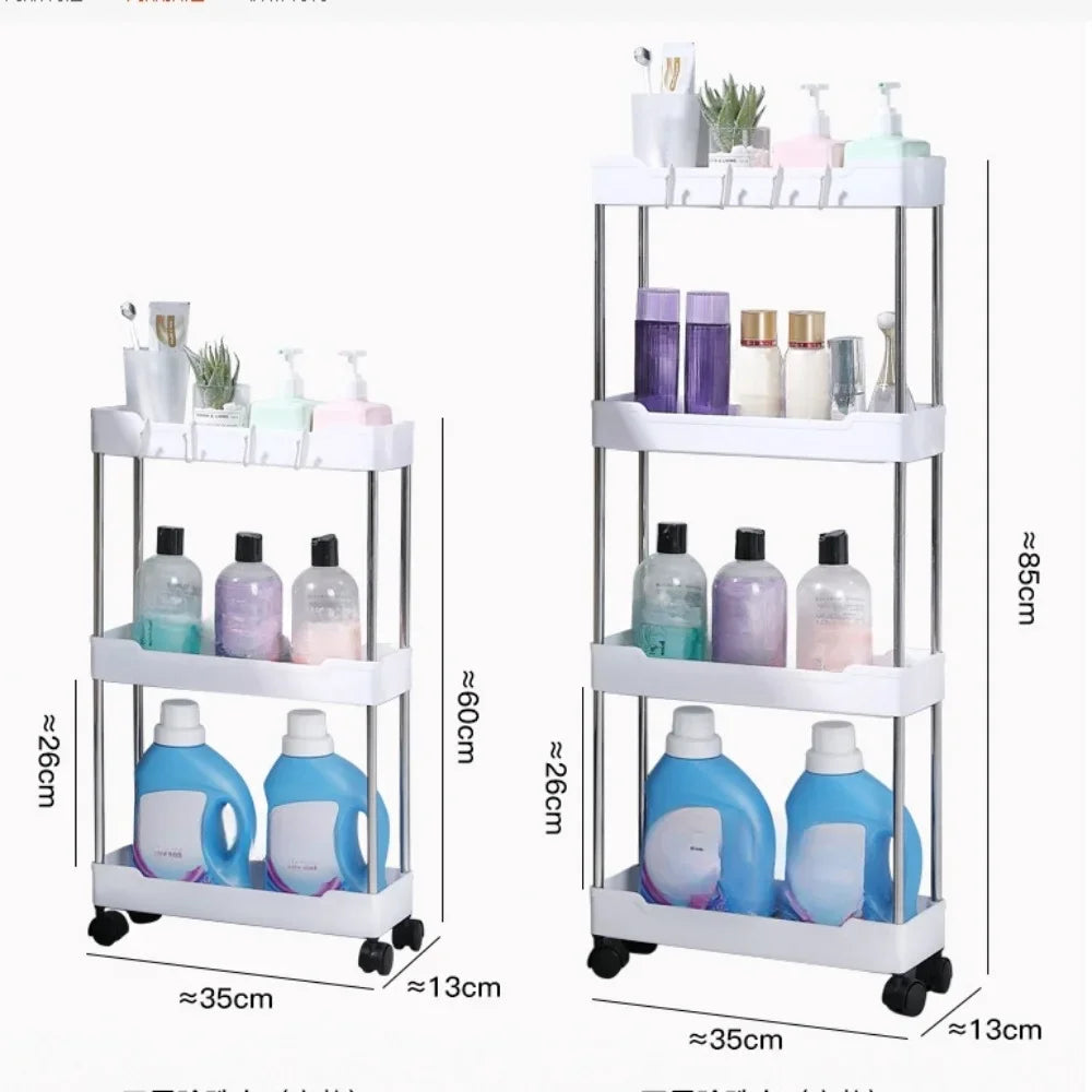 Slim Rolling Storage Trolley