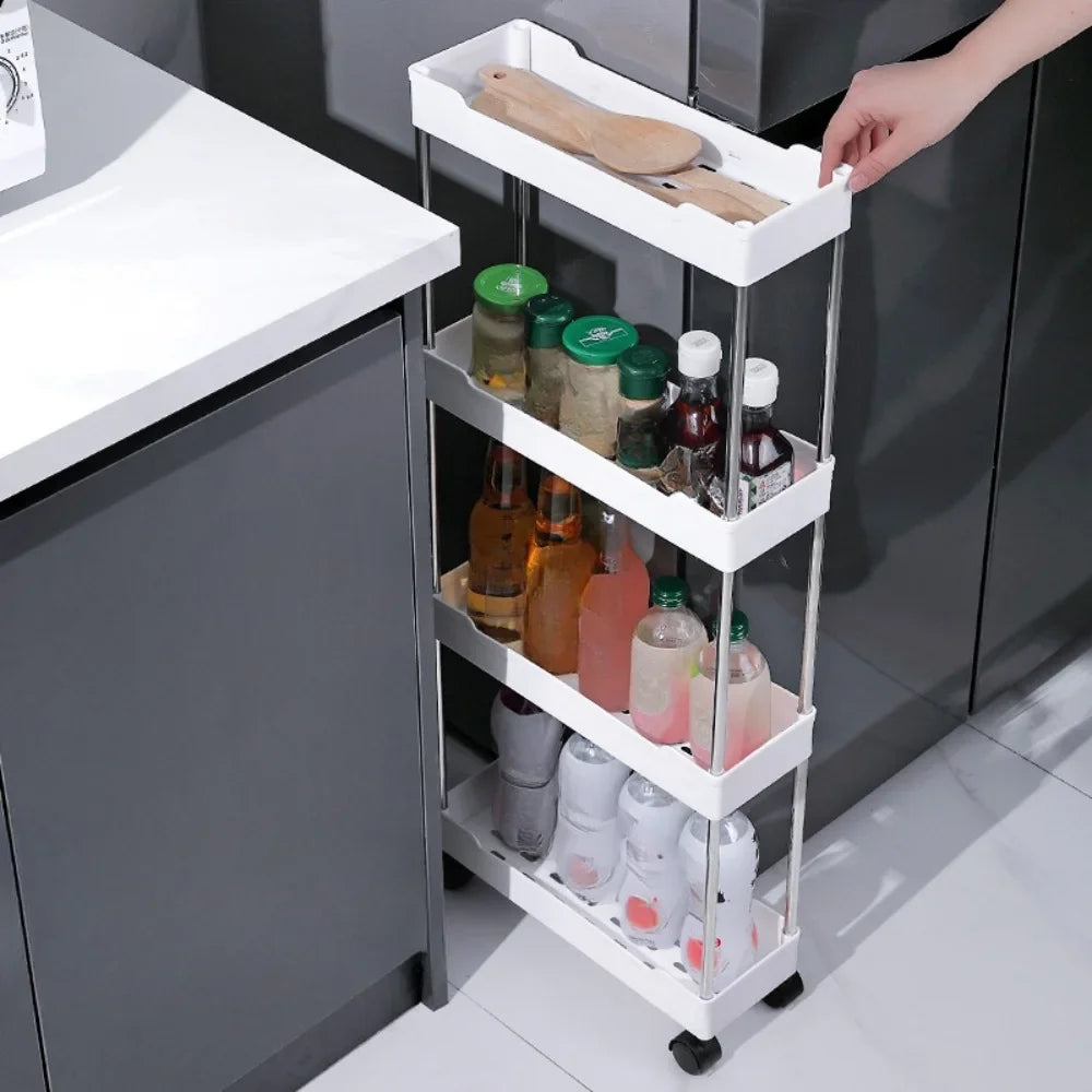 Slim Rolling Storage Trolley