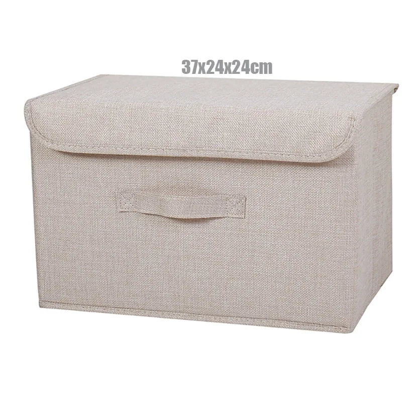 Linen Storage Basket with Lid