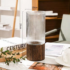 Glass & Wood Vase