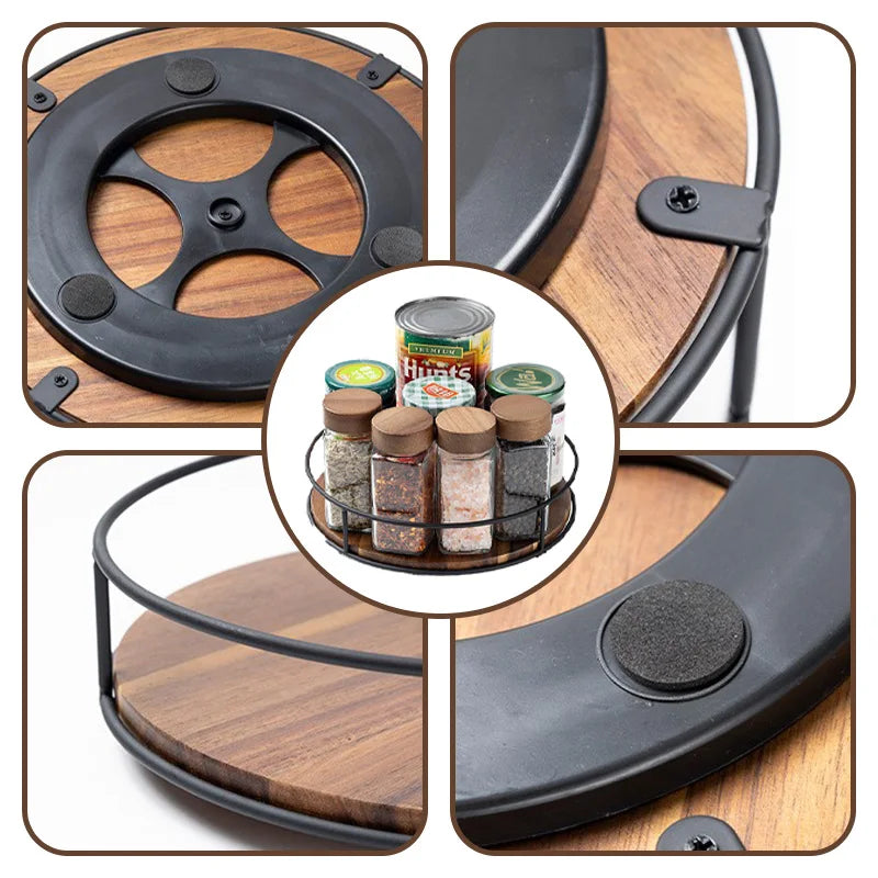 360° Wooden Rotating Organizer