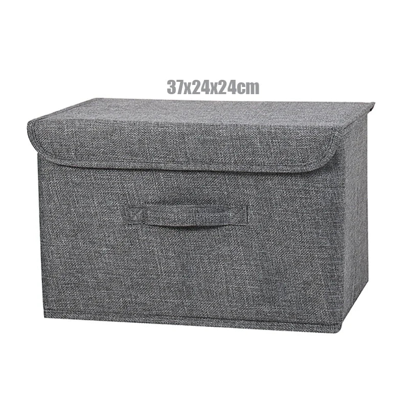 Linen Storage Basket with Lid