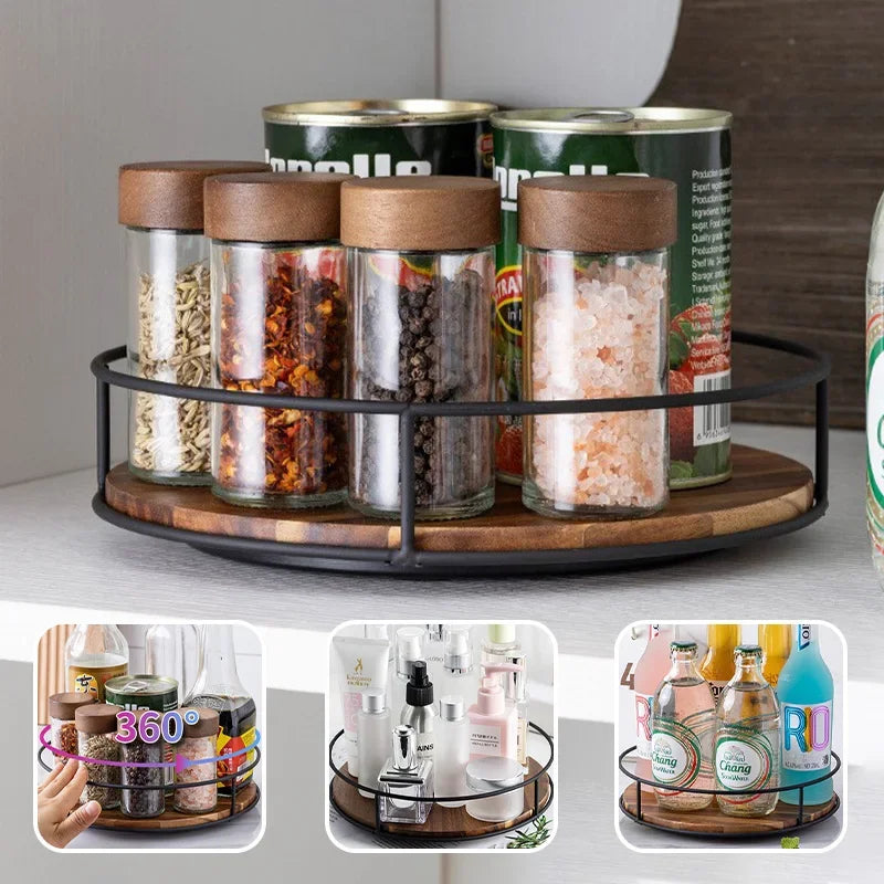 360° Wooden Rotating Organizer