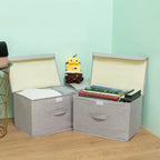Linen Storage Basket with Lid