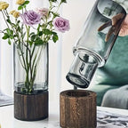 Glass & Wood Vase