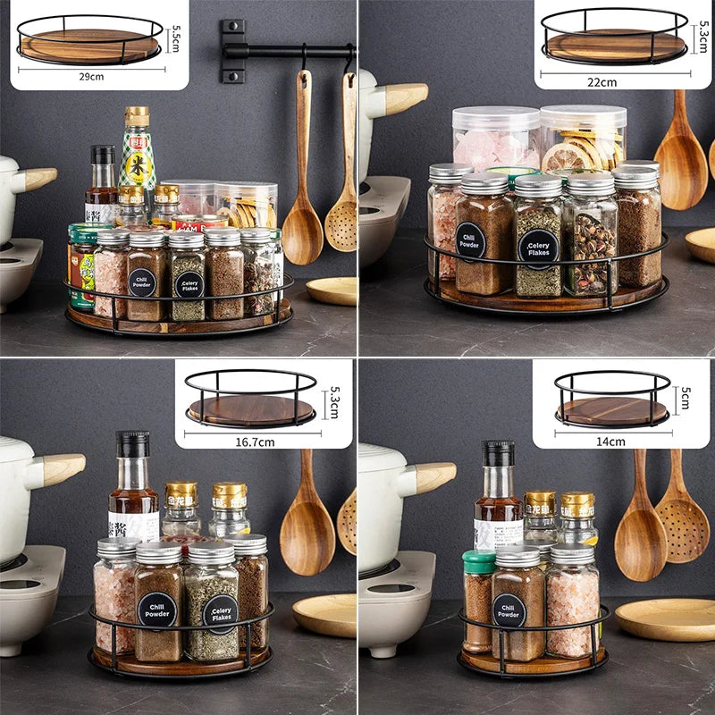 360° Wooden Rotating Organizer