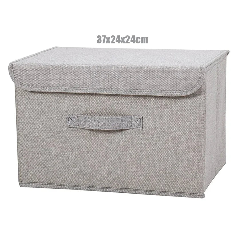 Linen Storage Basket with Lid