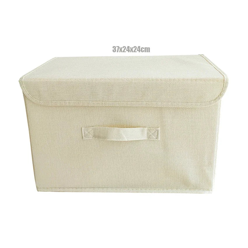 Linen Storage Basket with Lid
