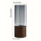 Glass & Wood Vase